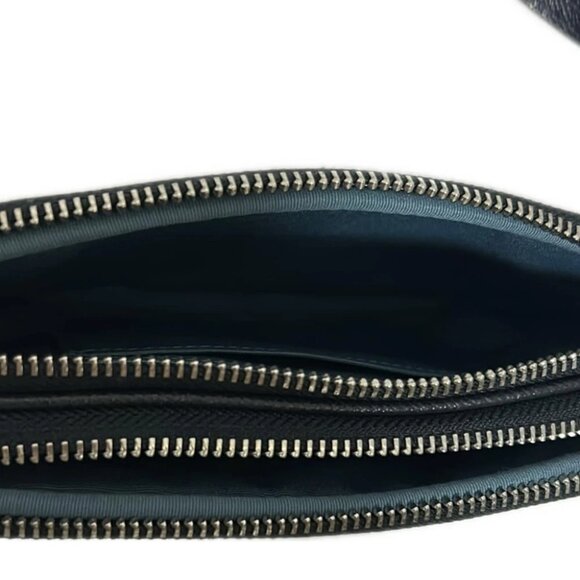 Auth COACH - F34315 Dark Navy Leather Shoulder Bag - Picture 7 of 9